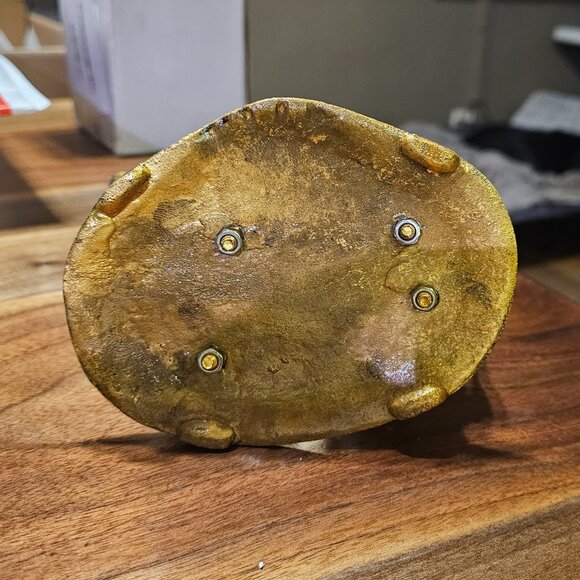 Brass Kamdhenu Cow with Calf Statute - Picture 6 of 6